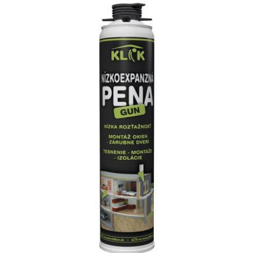 Nízkoexpanzná montážna pena 750 ml GUN Nízkoexpanzná montážna pena 750 ml GUN