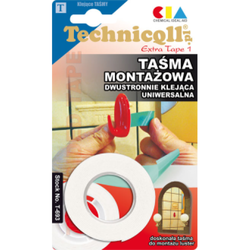 Montážna obojstranná páska 1,5m / 19mm Montážna obojstranná páska 1,5m / 19mm